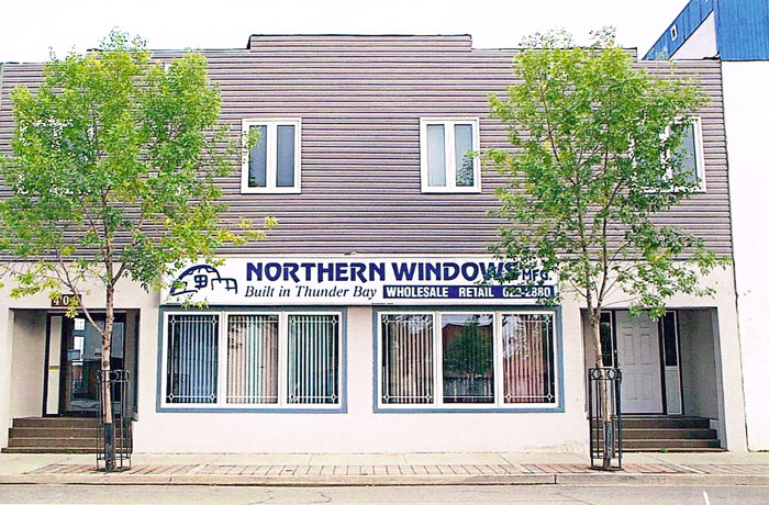 Northern Windows and Door showroom on Simpson Street, Thunder Bay